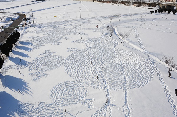 平成27年度 雪原風景（冬の田んぼアート2016 with Simon Beck's Snow